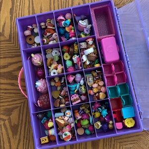 247 Piece Bundle of Shopkins Miniatures, Food Miniatures & More